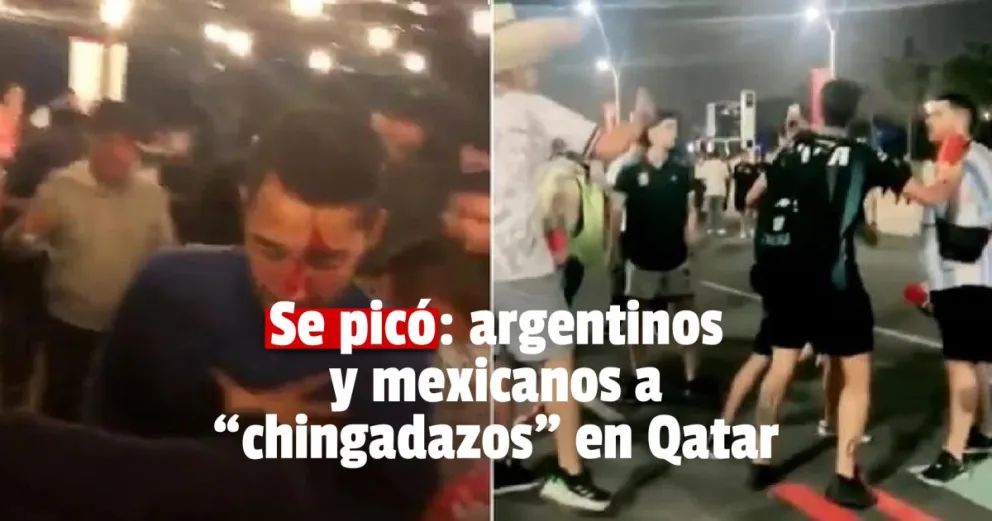 Incidentes entre hinchas argentinos y mexicanos en Qatar