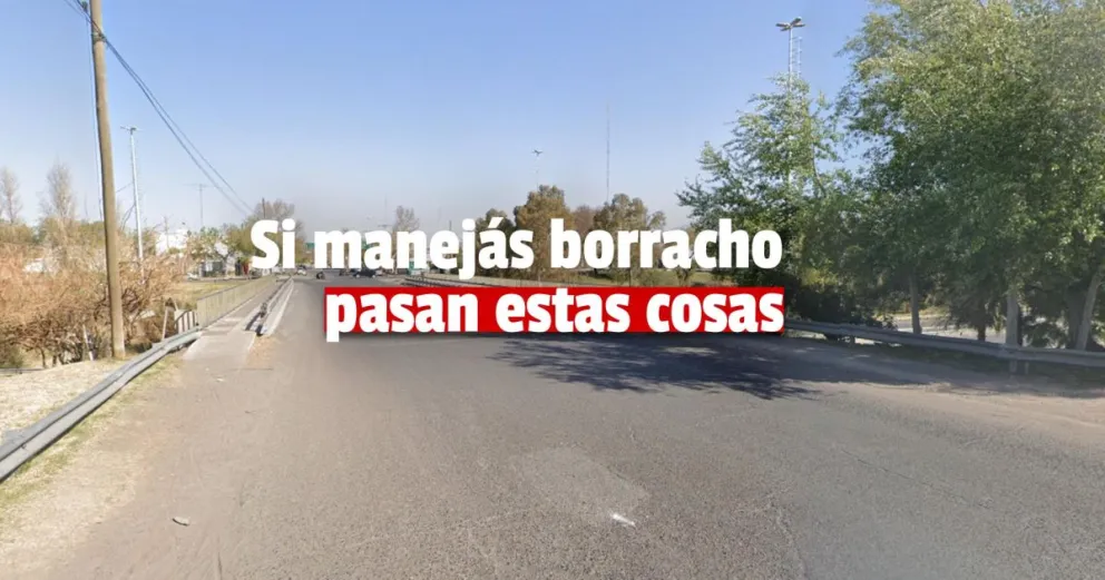 Capital: borracho impactó contra el guardarraíl en un peligroso cruce 