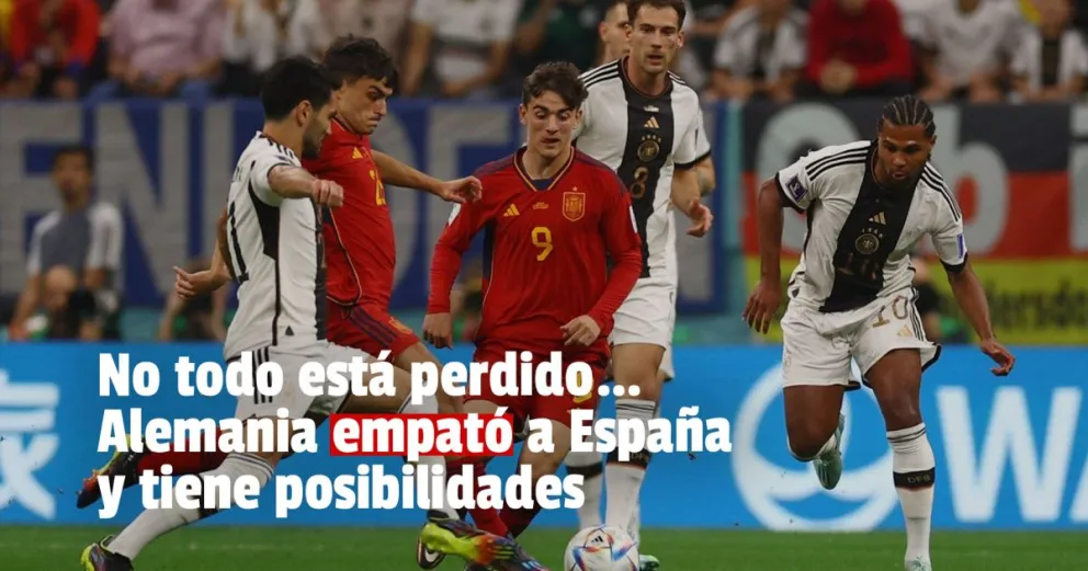 Alemania logró el empate ante España y todavía puede pasar a octavos 