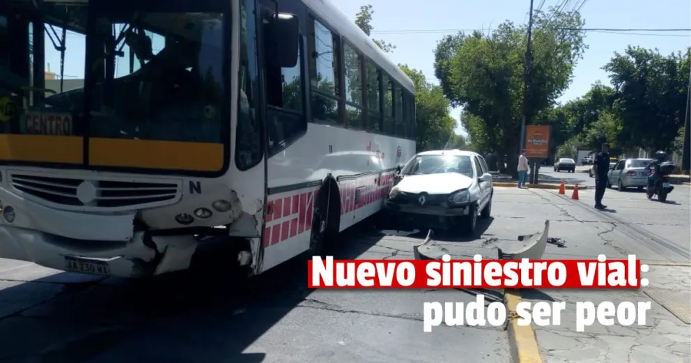 Siniestro vial en pleno centro