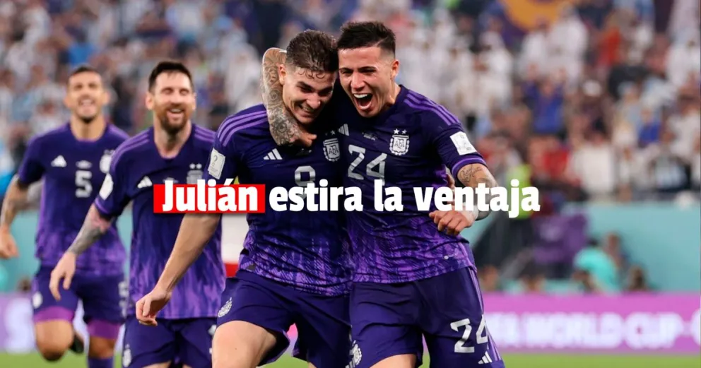 Julián y un golazo para el 2-0 de Argentina