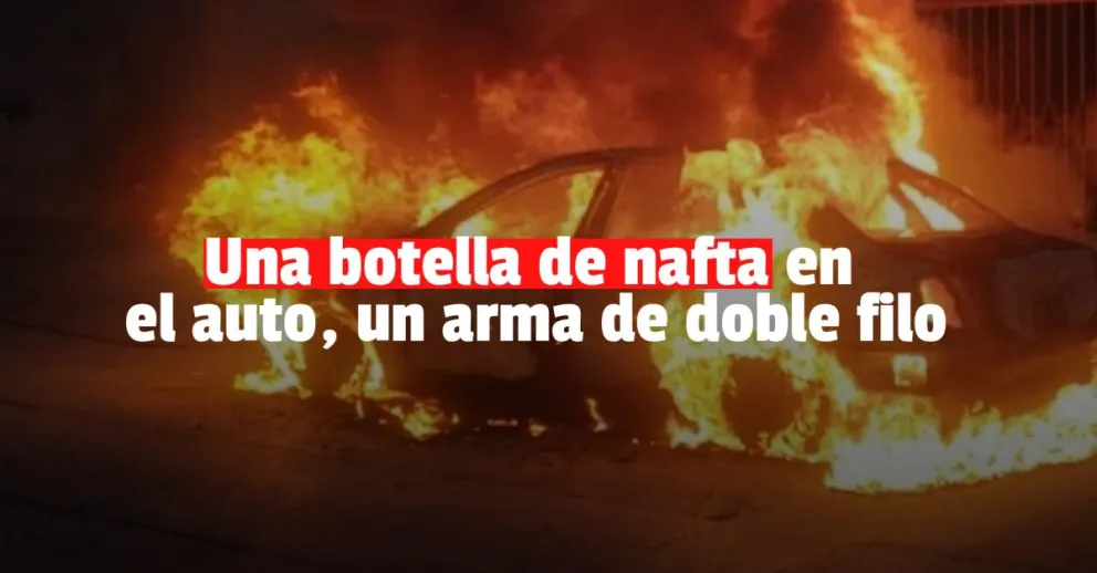 Estacionó el auto y se le prendió fuego 