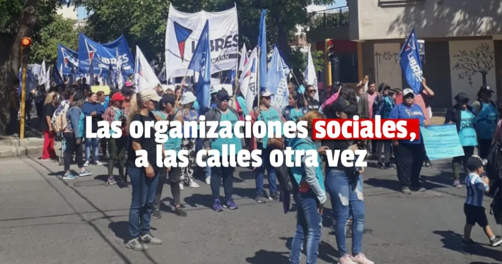 Organizaciones sociales marcharon por el microcentro
