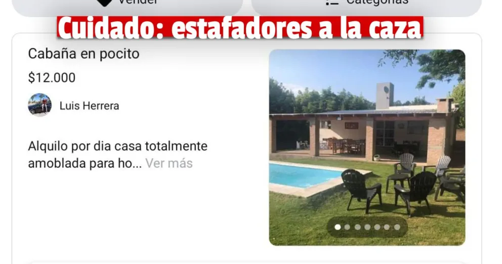 Alerta: comenzaron las estafas de alquileres temporales 