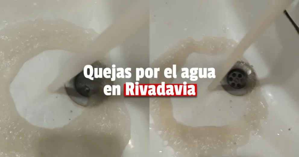 Vecinos de Rivadavia denunciaron que sale el agua turbia y con mal olor 