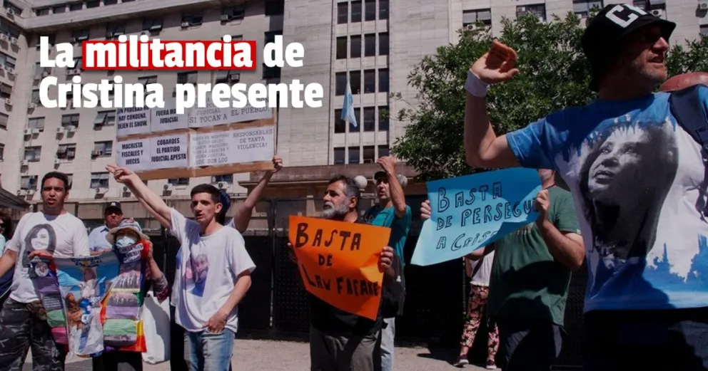 Causa Vialidad: los militantes de Cristina empezaron a llegar para brindarle su apoyo