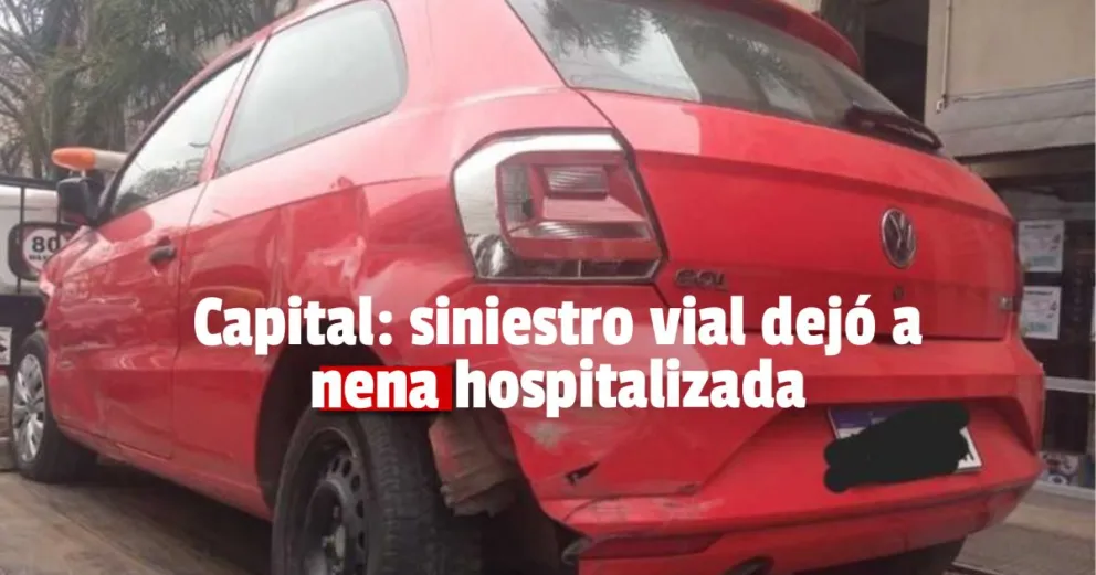 Un choque en Capital terminó con una nena de 5 años hospitalizada