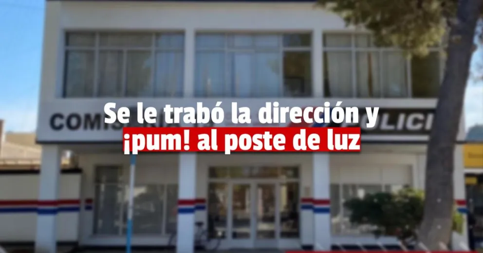 San Martín: perdió el control del auto e impactó contra un poste de luz 