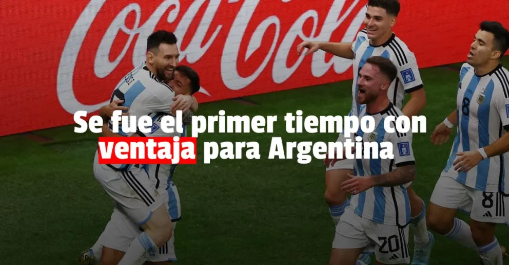Argentina pasa el primer tiempo con el anotador a su favor 