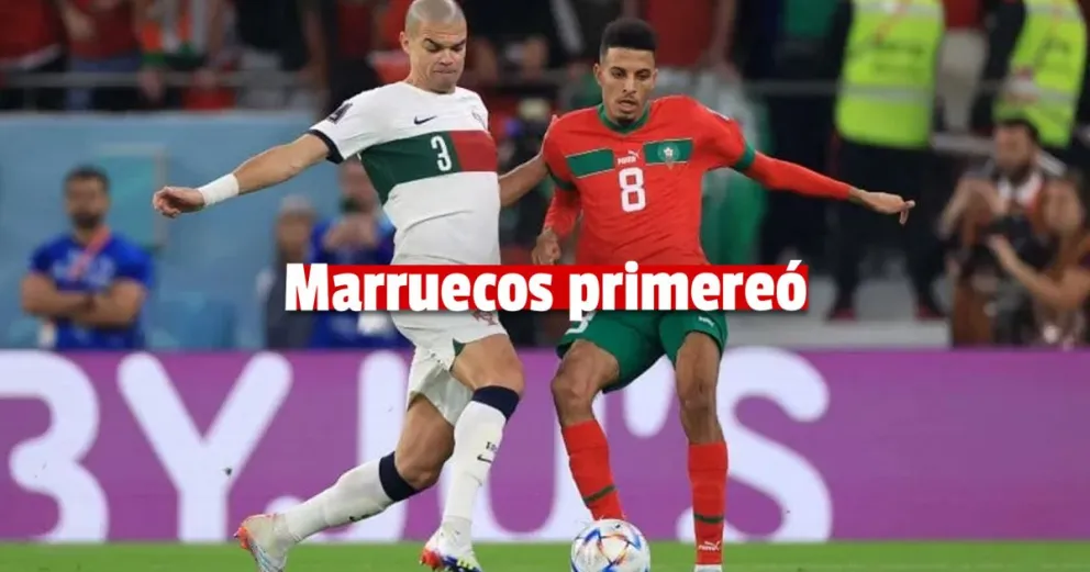 Marruecos abre el marcador y cierra el primer tiempo ganándole a Portugal