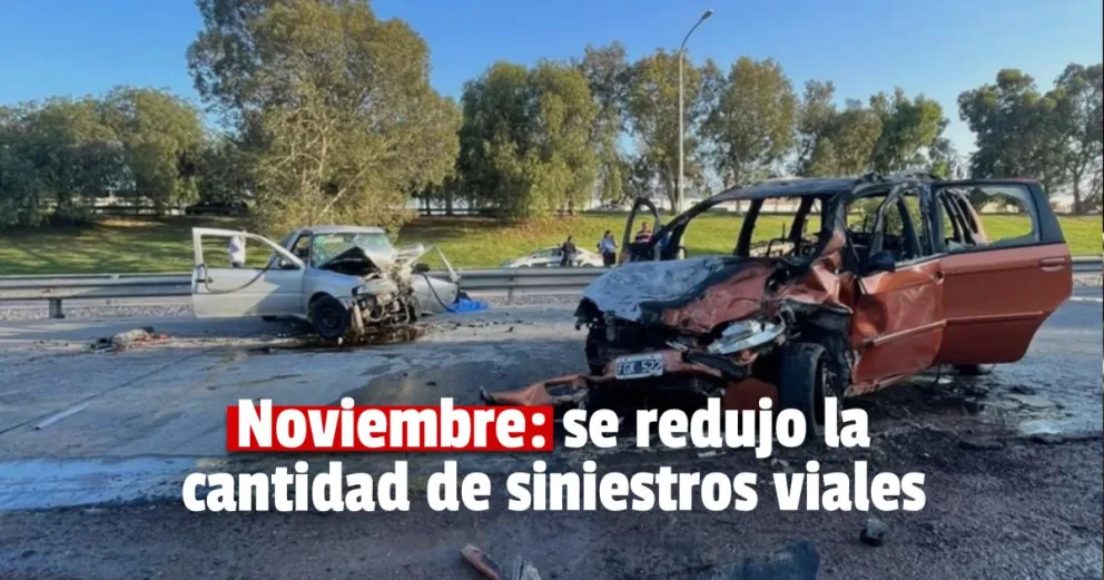 Los siniestros viales fatales se redujeron un 63% en noviembre 