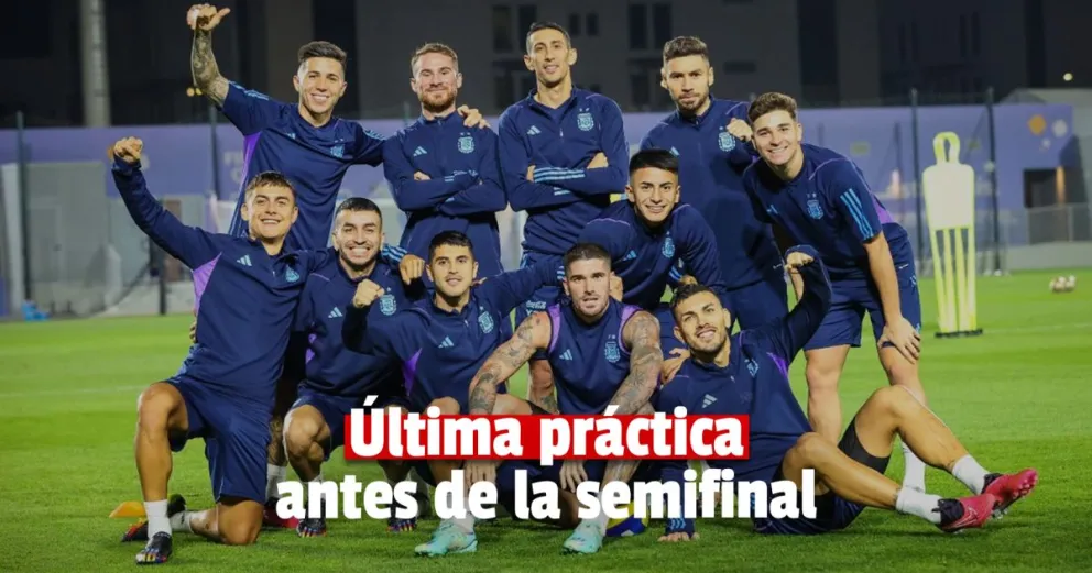 Último entrenamiento de la Selección Argentina: Scaloni piensa a Di María y De Paul como titulares ante Croacia