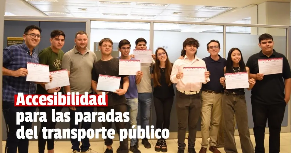 Alumnos de EPET 4 fueron distinguidos por su proyecto de paradas de RedTulum con archivos audibles