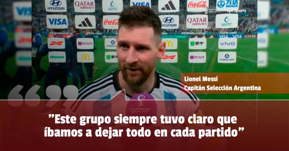 Messi destacó el trabajo en equipo y disfruta del pase a la final