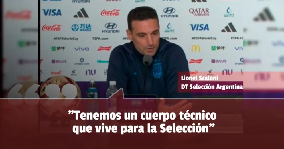 Scaloni: "Es una suerte y un privilegio que Messi tenga puesta la celeste y blanca"