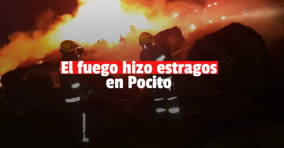 Un depósito ardió en llamas en Pocito