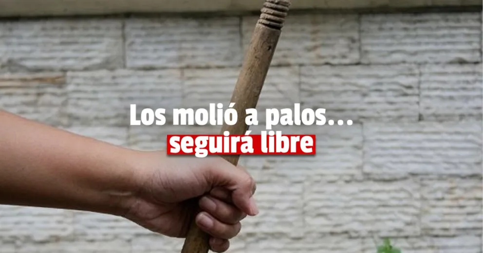 Golpeó a palazos a su sobrino y a su expareja, quedó libre