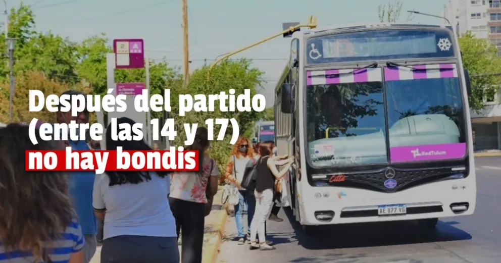 Por seguridad, este domingo se interrumpe por 3 horas el servicio de transporte público en San Juan 