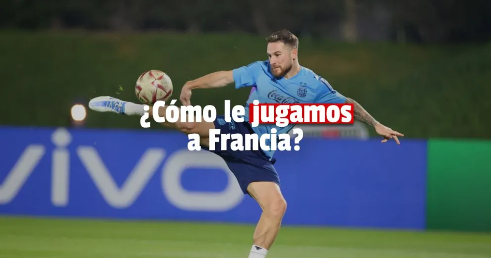 La Selección Argentina probó con la línea de cinco y después con Di María antes de la final contra Francia