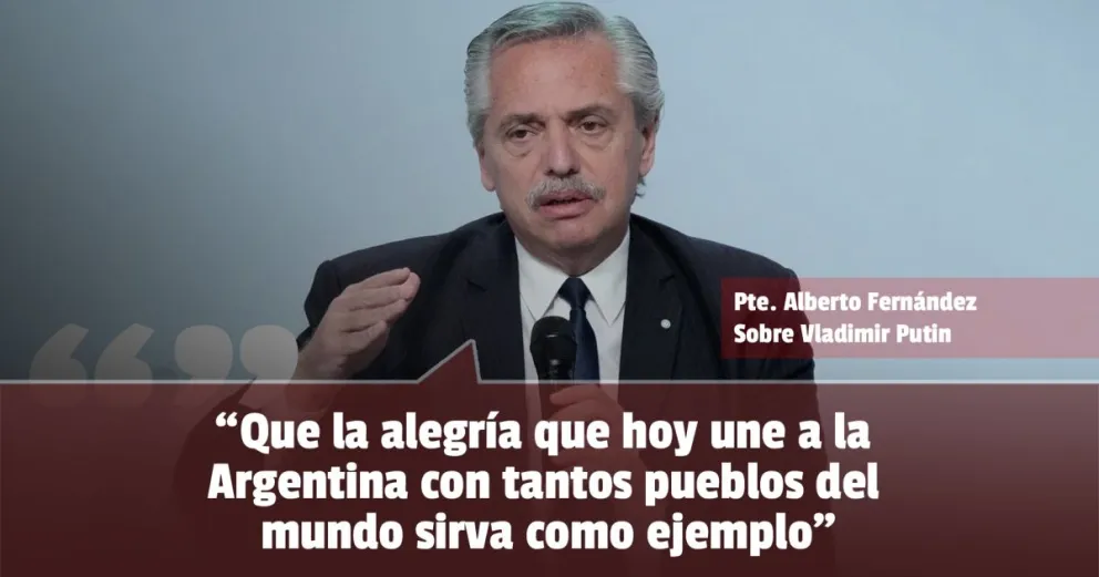 El presidente aprovechó el saludo de Putin para criticar su accionar con Ucrania 