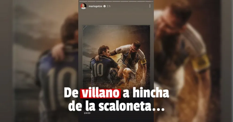 Hasta Mario Gotze celebró el triunfo de la Scaloneta