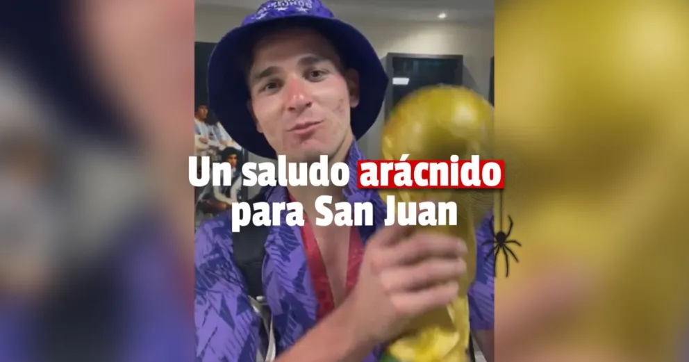 Un jugador de la Selección Argentina saludó a los sanjuaninos después del Mundial 