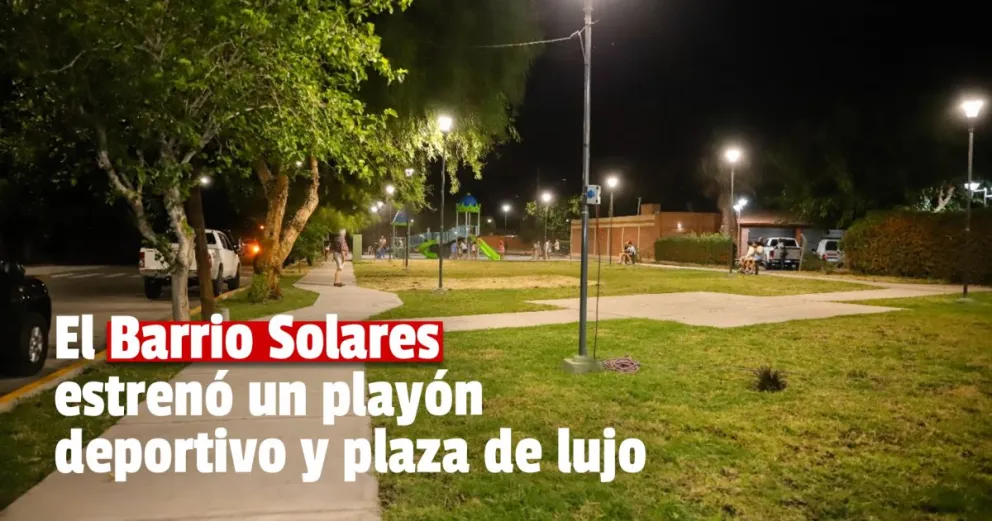 El Barrio Solares tiene un nuevo playón deportivo con plaza incluida
