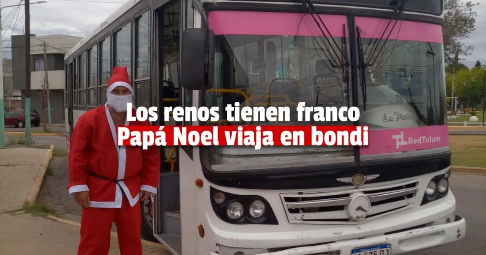 Matías, el chofer que se vistió de Papá Noel para la alegría de grandes y chicos 