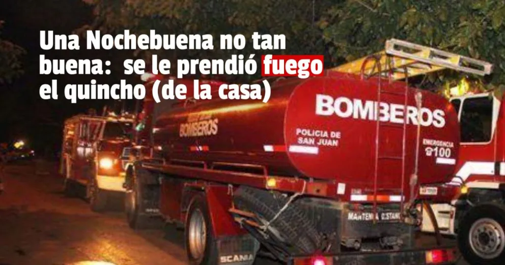 Pocito: se les incendió el quinchó de la casa