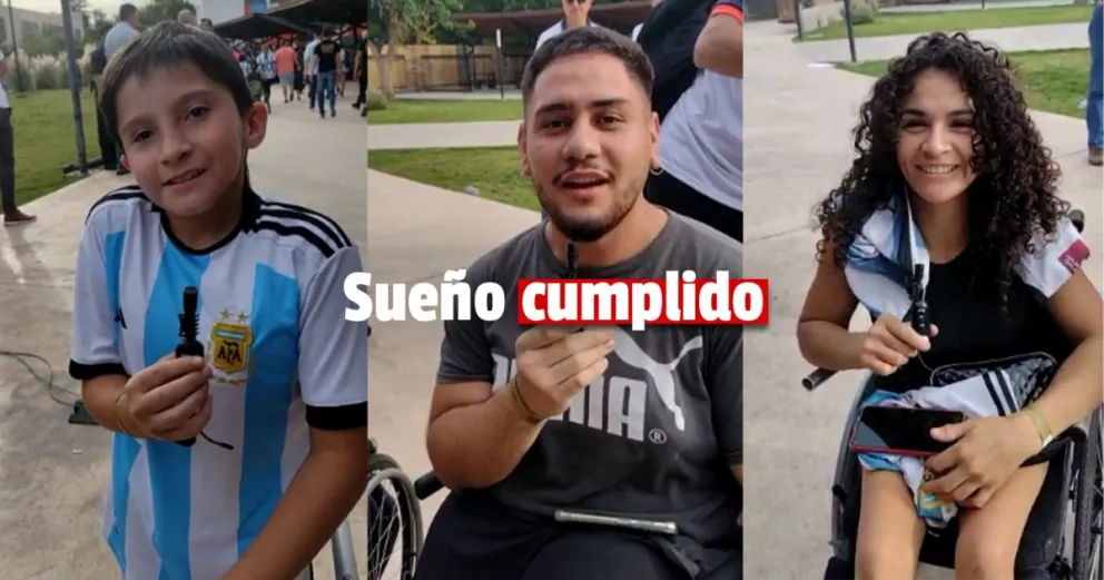 Ariel, BrIant y Jazmín cumplieron su sueño de estar con La Copa del Mundo 