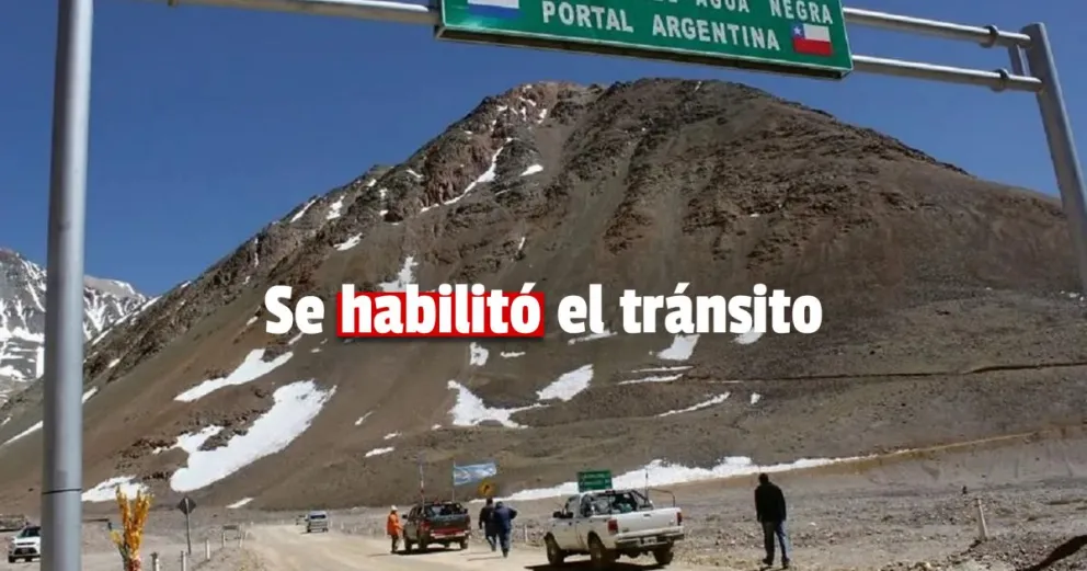 Vialidad Nacional informó que se habilitó el Paso de Agua Negra 