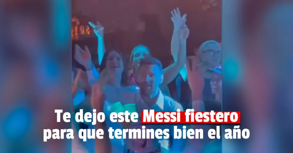 Messi fue a la fiesta de 15 de su sobrina, al ritmo de Los Palmeras y de traje celeste y blanco