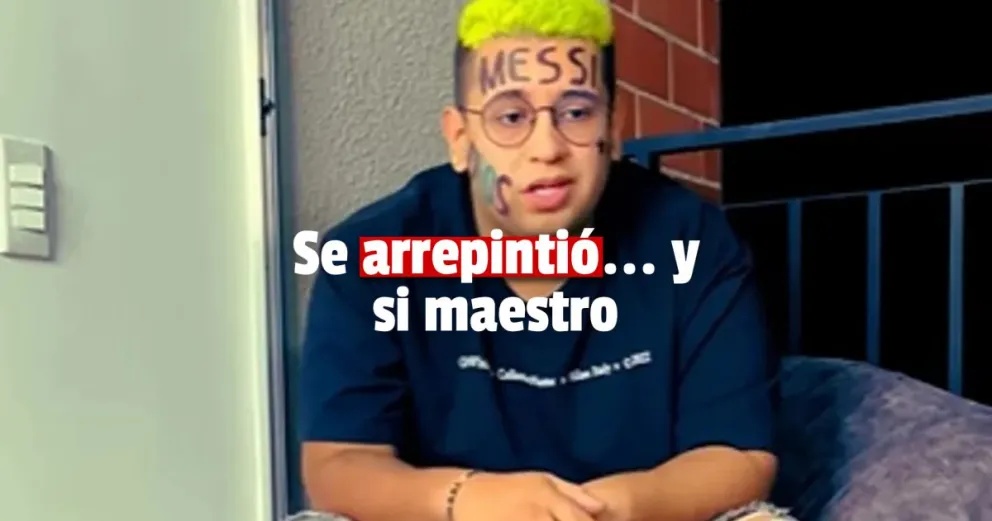 El joven viral por tatuarse "Messi" en la frente señala que está arrepentido