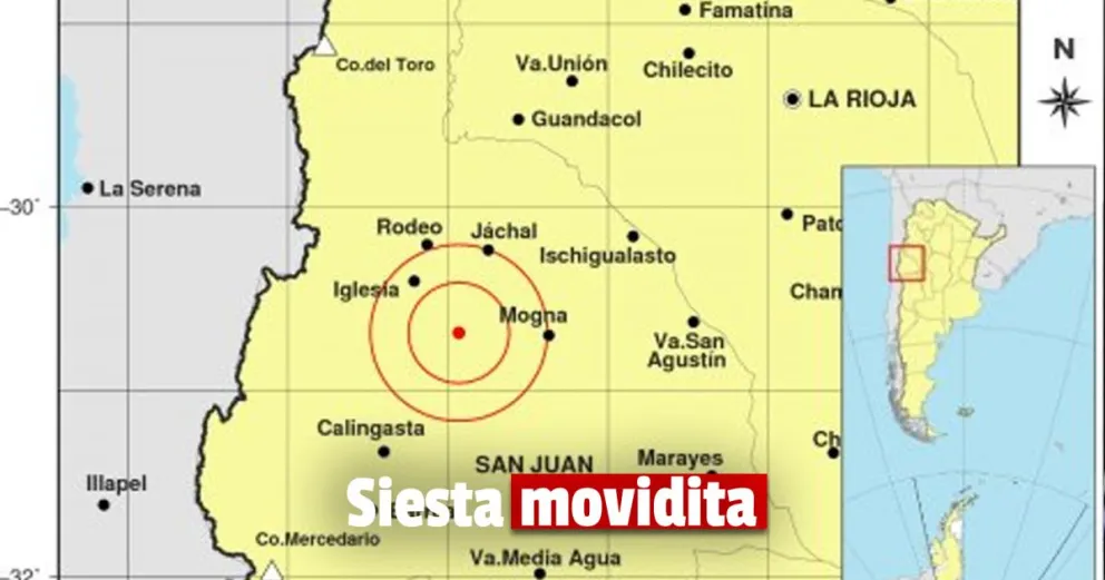 Un sismo de 4,1 grados movió la siesta sanjuanina