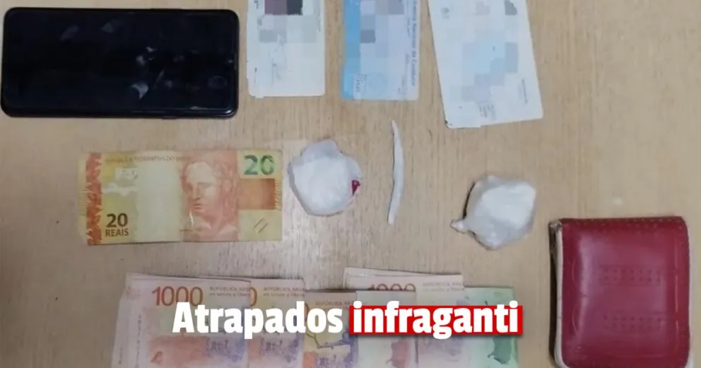 La policía detuvo a dos personas que llevaban droga en Capital
