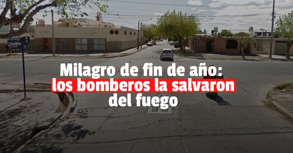 Se le incendió la casa mientras dormía y la salvaron los bomberos 