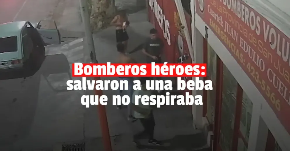 Bomberos Voluntarios salvaron a una beba que se estaba ahogando 