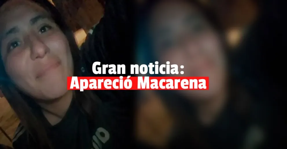Apareció Macarena en perfecto estado de salud