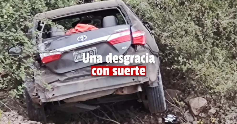 Jáchal: perdió al control del auto y cayó al vacío 