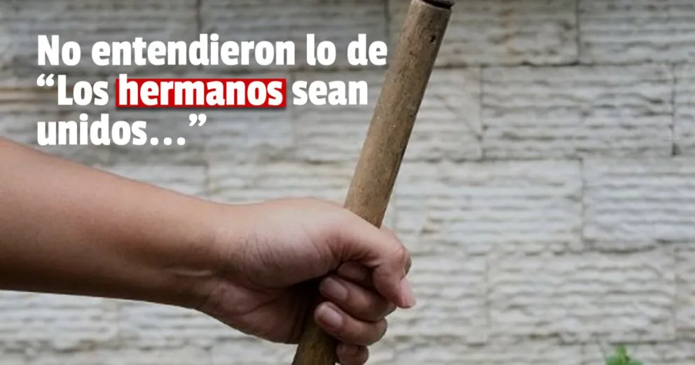 Brote de violencia: agarró a palazos a sus hermanos 