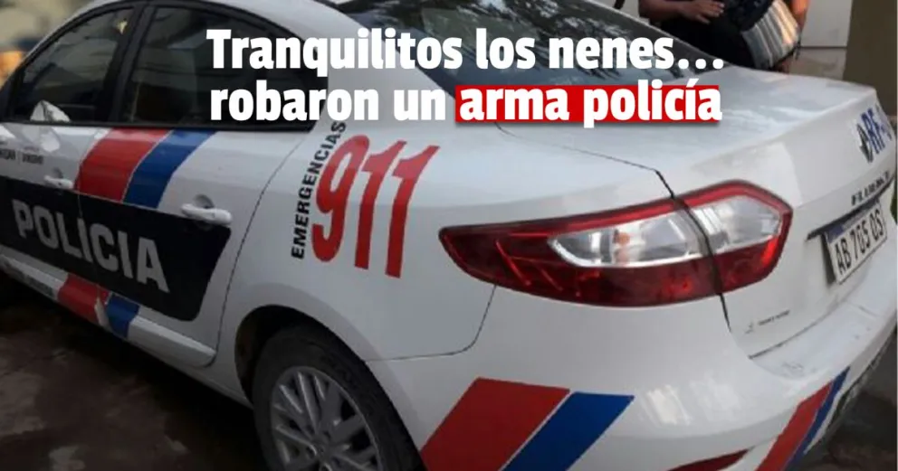 Chimbas: le robaron el arma a un efecto, pero fueron detenidos en plena huida