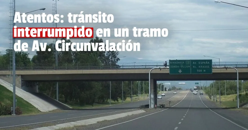 Circunvalación: habrá un corte circulación vial de 5 horas