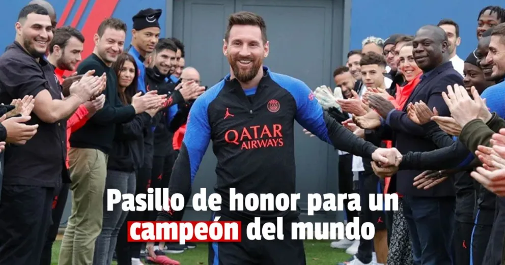 Messi volvió al PSG y fue recibido a los aplausos por sus compañeros 