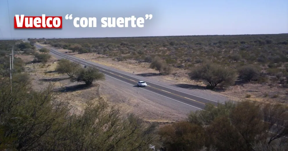 Un matrimonio volcó en Ruta 141 y fue hospitalizado 