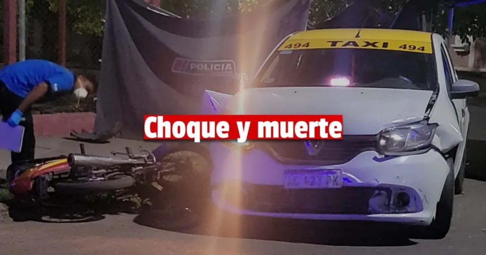 Un joven de 20 años falleció tras impactar contra un taxi 
