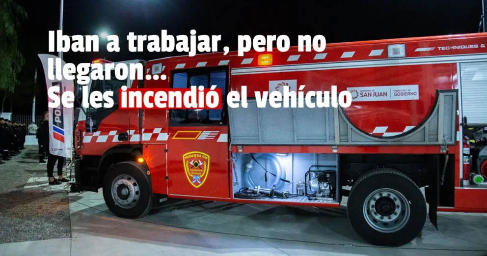 Se incendió un minibús en el que se trasladaba un grupo de trabajadores