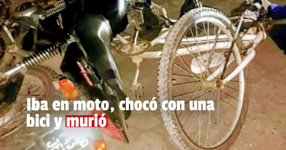 Un motociclista perdió la vida tras chocar con una bicicleta