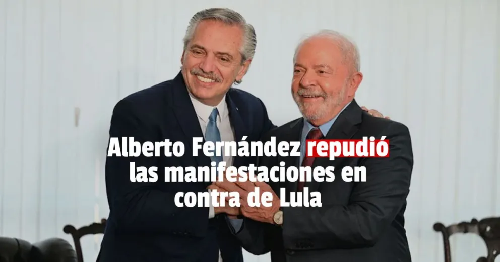 Alberto Fernández apoyó a Lula da Silva y repudió los hechos violentos en Brasil