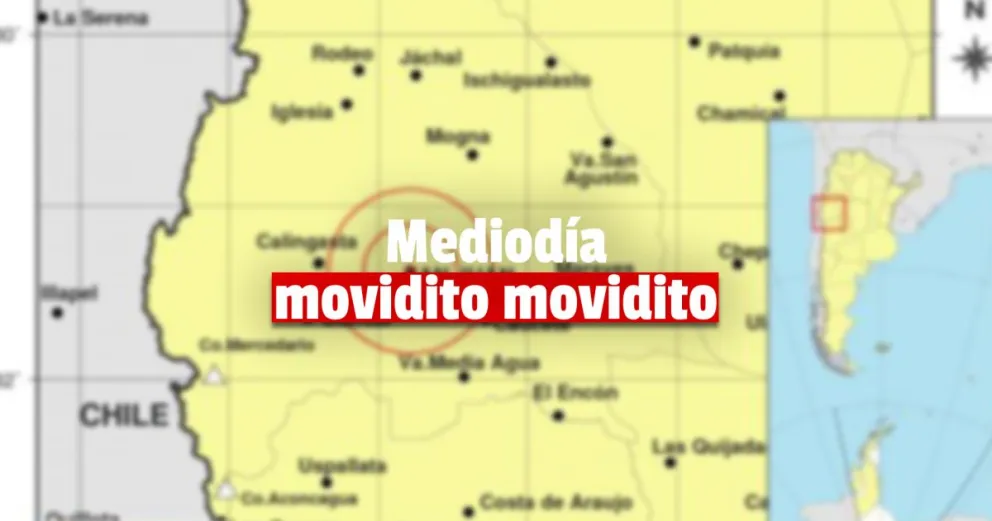 Un temblor sacudió el mediodía sanjuanino 