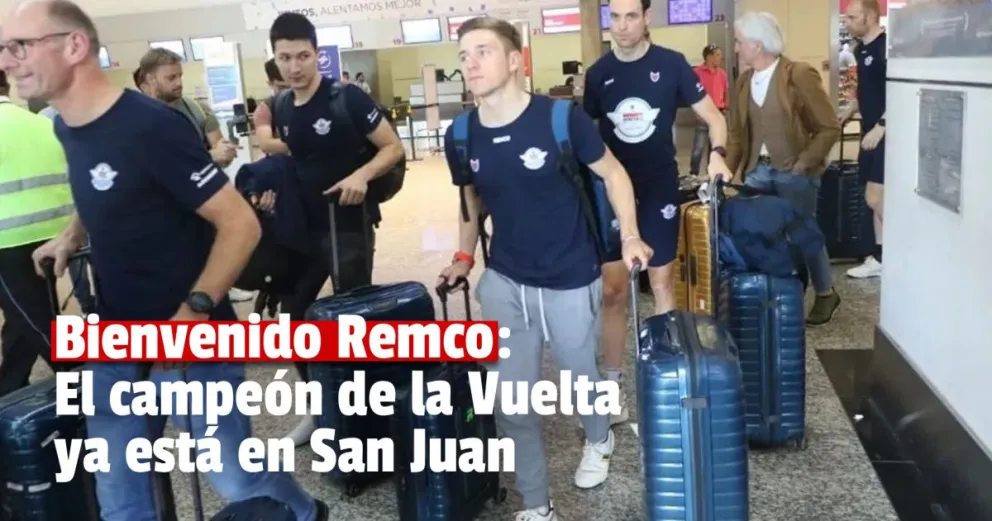 El último campeón de la Vuelta a San Juan llegó a la provincia 